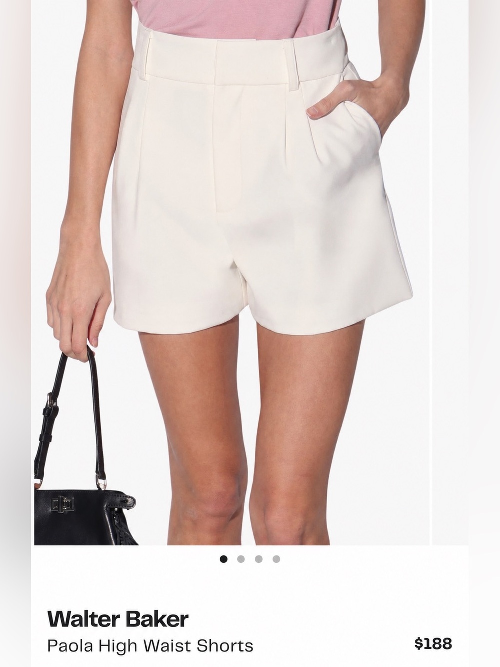 Women's High-Rise Pleated Shorts - White